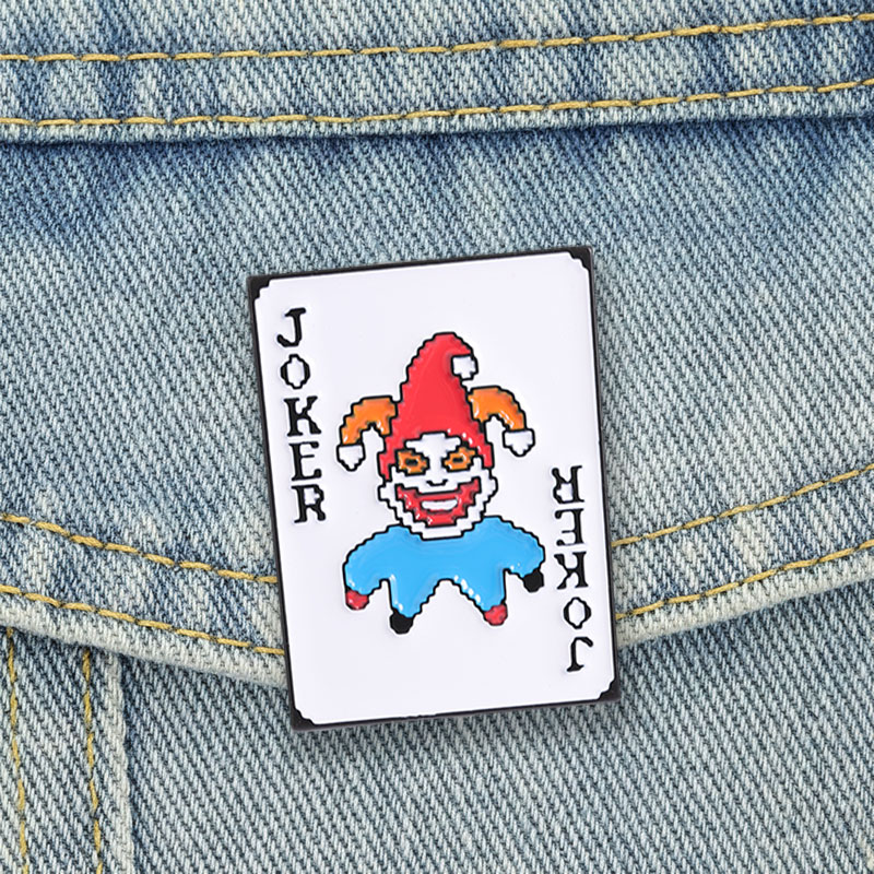 Joker Gaming Accessories - Poker Joker Enamel Pins Pixel Art