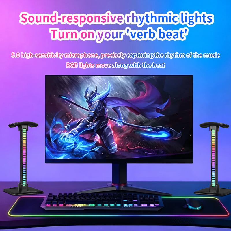 Headset Stand Rgb - Headset Stand Music Sync RGB Light