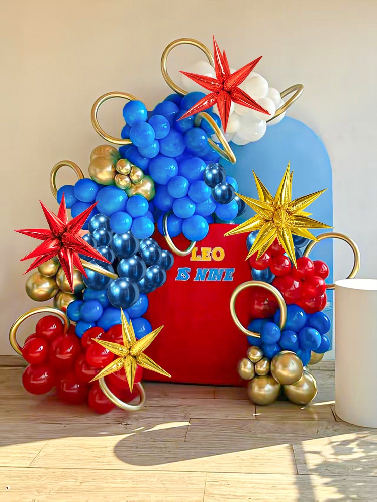 Gaming Accessories For Room - 126pcs Kozee Red Blue Gold Balloon