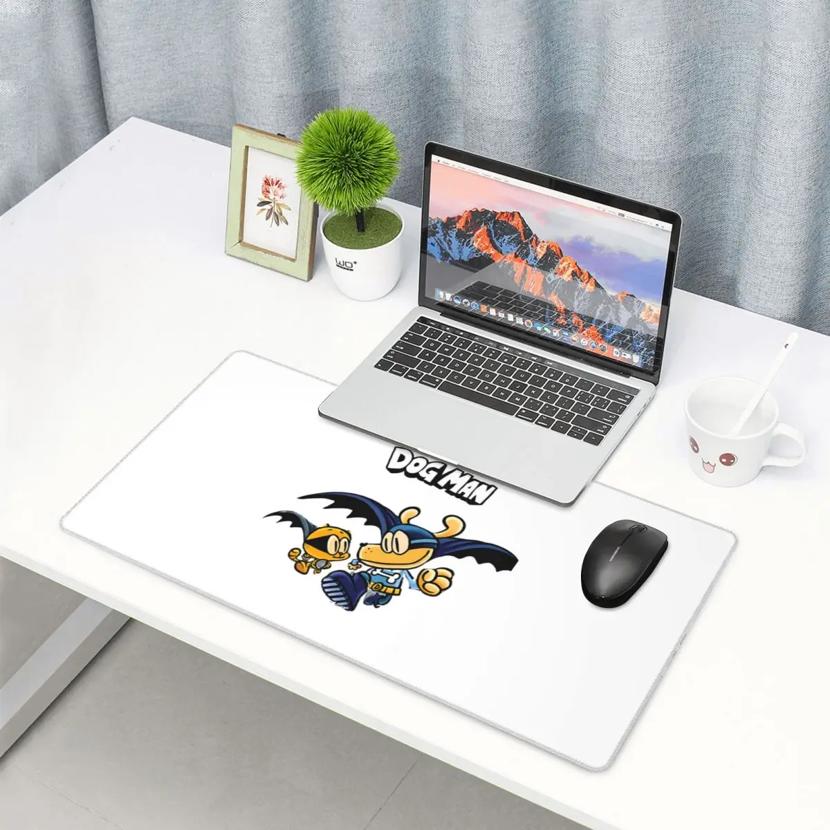 Gaming Accessories Men - Large Mouse Pad Dog Man And