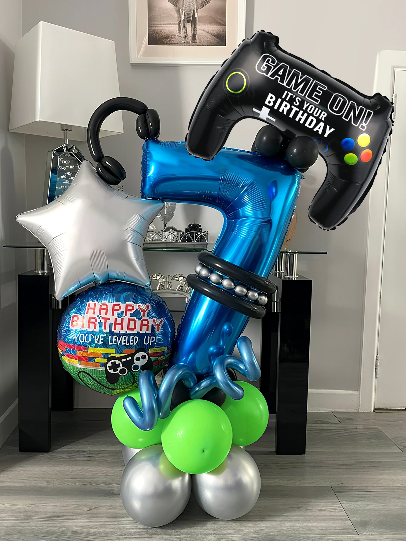 Gaming Accessories For Room - 32PCS Game Theme Birthday Number Balloon