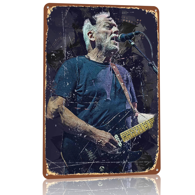 David Gilmour Metal Poster Cus - Gaming Accessories Men review and price