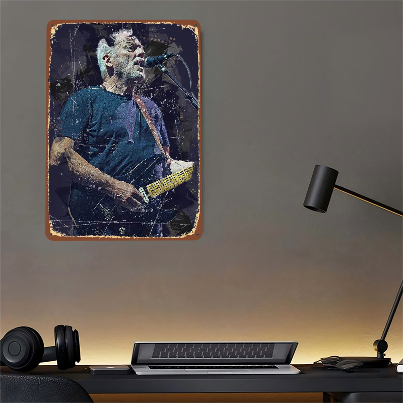 David Gilmour Metal Poster Cus - Gaming Accessories Men review and price