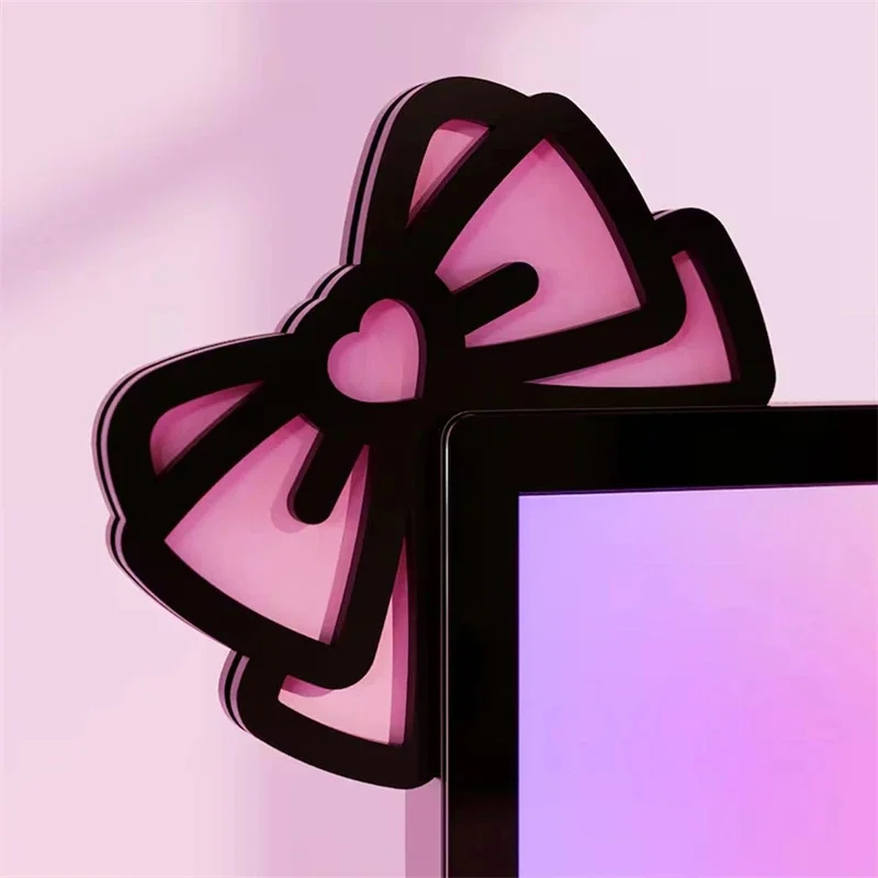 Kawaii Pink Acrylic Bow Monito - Gaming Accessories Pc Setup review and price