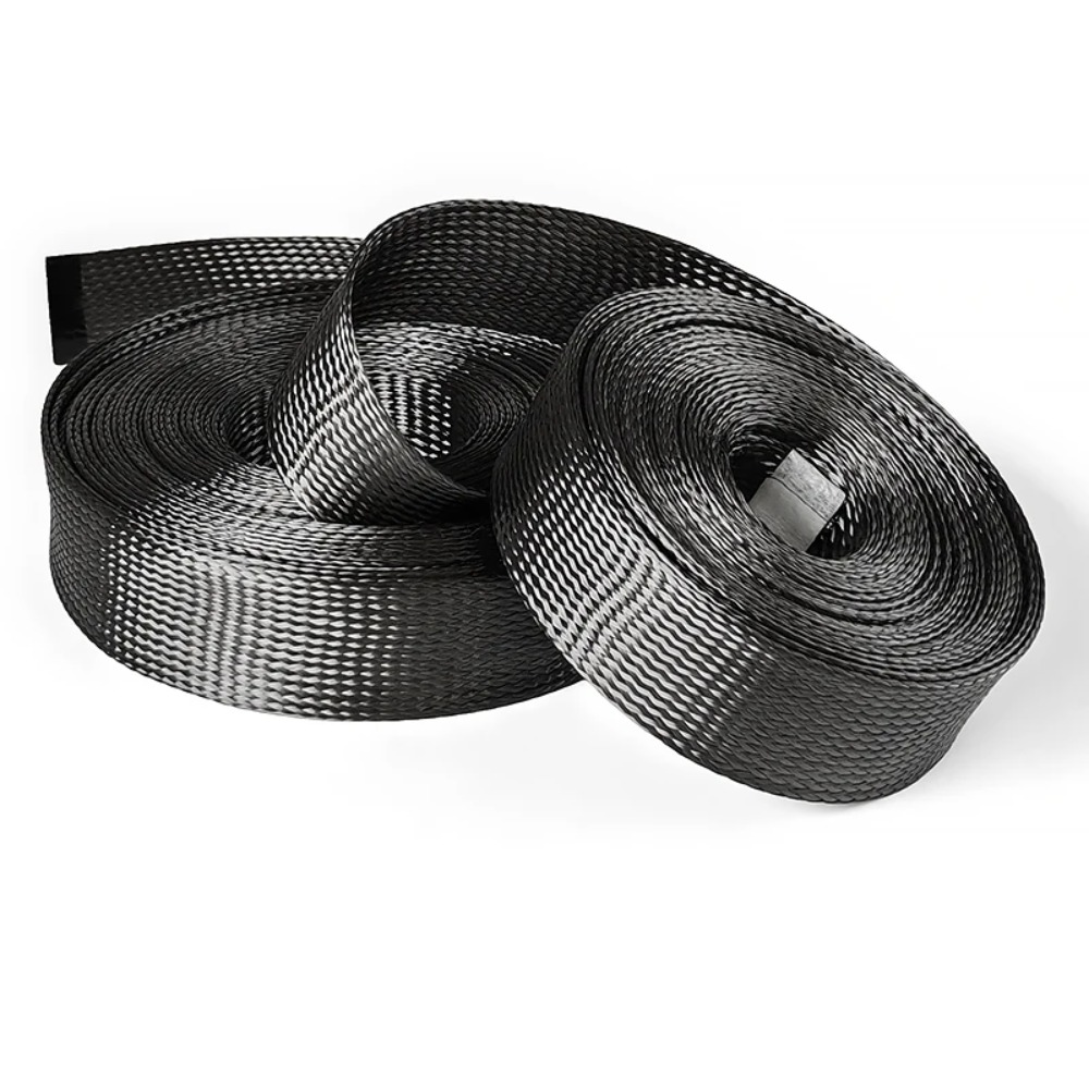 1M Carbon Fiber Cable Sleeve B - Cable Sleeve Braided review and price