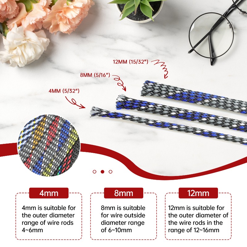 10M/Roll New PET Yarn + PP Cot - Cable Sleeve Braided review and price