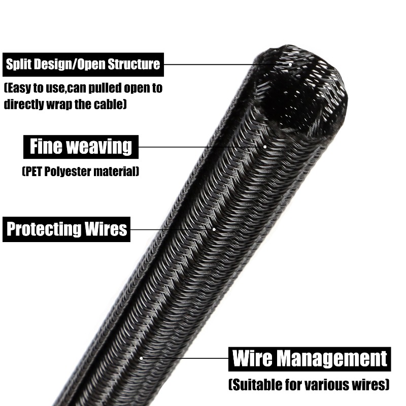 1/3/5m Closed Cable Sleeve 3mm - Cable Sleeve Braided review and price